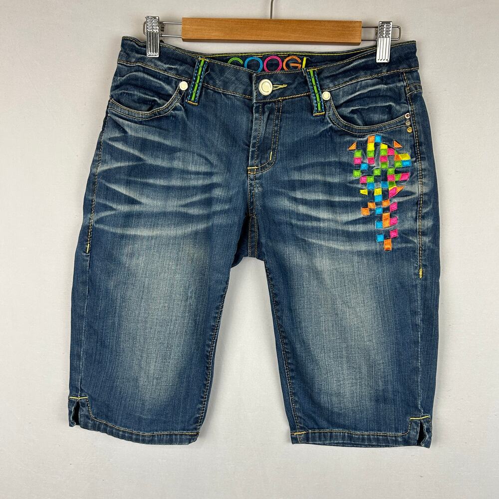 Coogi Bermuda Blue Jean Denim Shorts Girls' Size 7/8 (28" Waist)